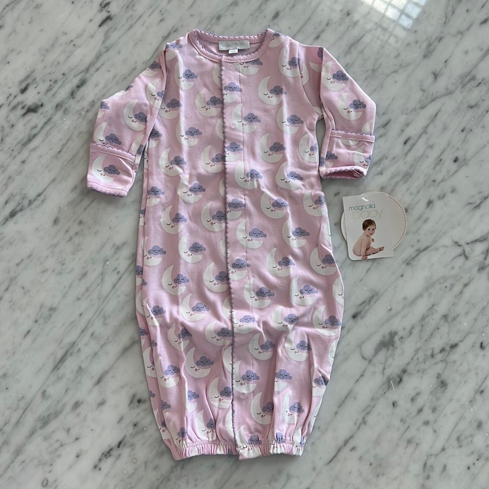 New Magnolia Baby Pink Moon Pima Colton Converter Gown Infant